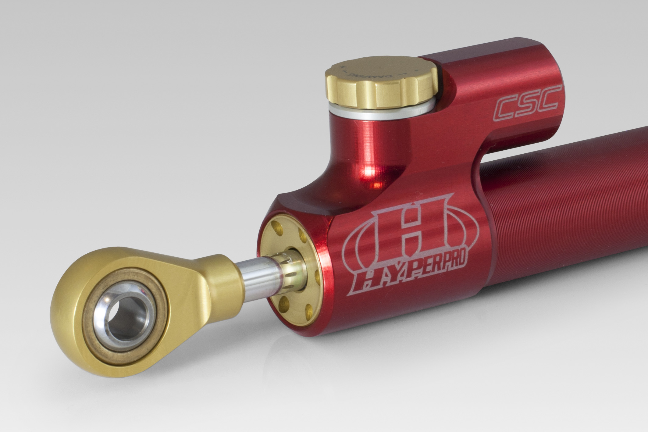 Steering damper 75mm CSC - R MAD RED REVERSED
