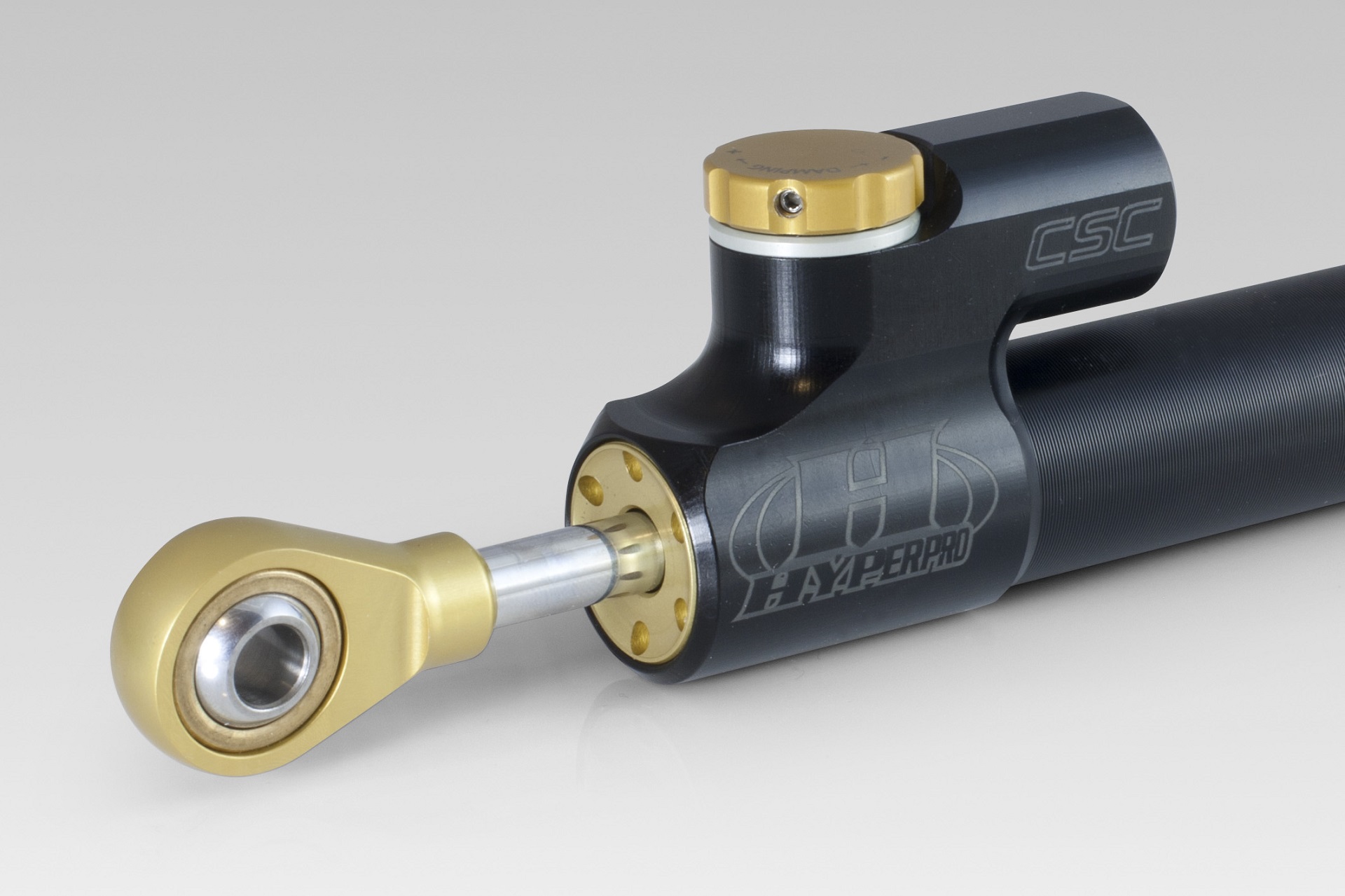 Steering damper 120mm CSC - SOLID BLACK