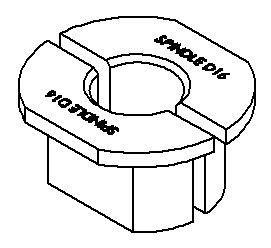 Vice clamp for spindle (2-pc) - 16mm