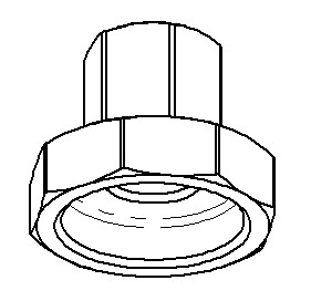 Fork cartridge socket HEX19-OCT36 (Duc M796/ Kaw Z900)