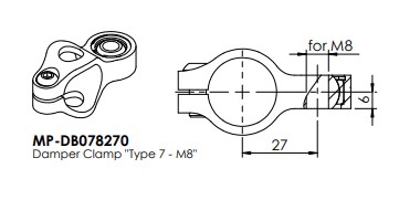 DAMPER-TUBE BRACKET TYPE 7 M8