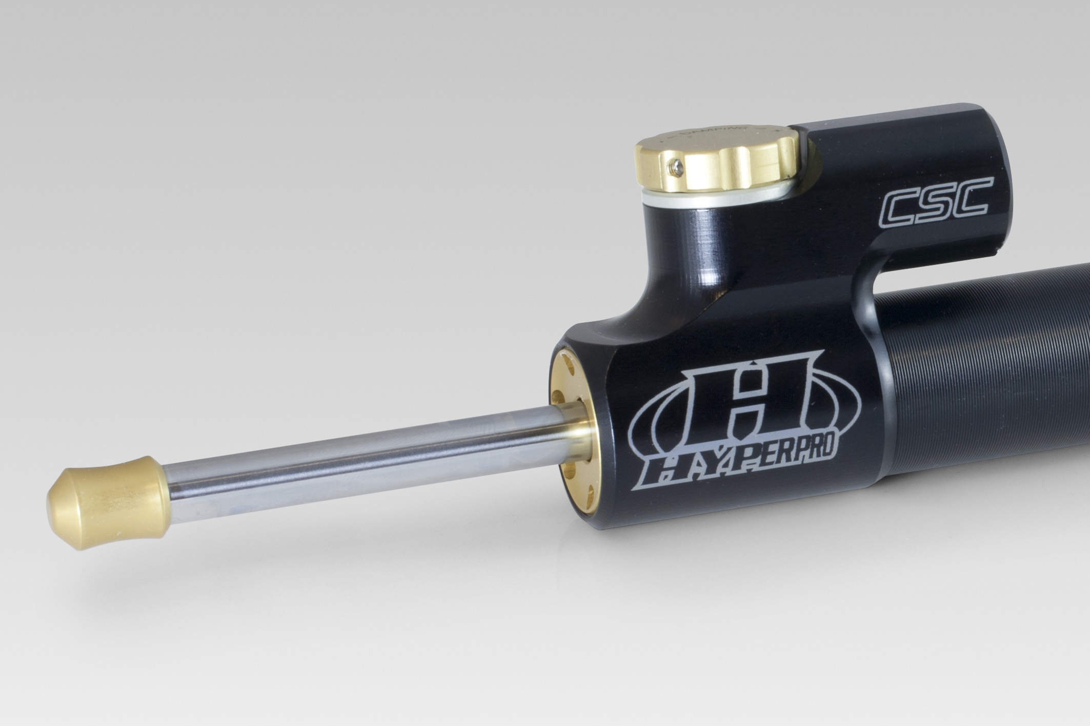 Steering damper 75mm CSC - R  SOLID BLACK REVERSED